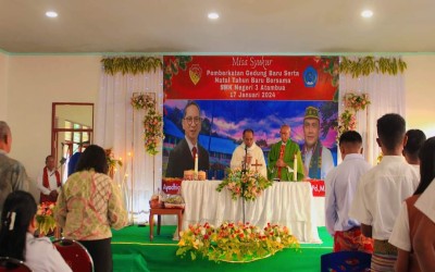 Misa Syukur Pemberkatan Gedung Baru Serta Natal dan Tahun Baru Bersama SMK Negeri 3 Atambua